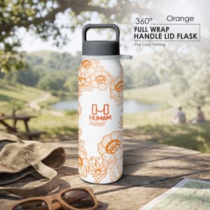 BS00042 Batik Garis Handle Lid Flask
