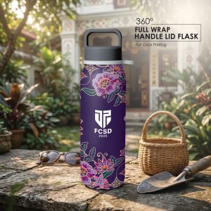 BS00042 Batik Peranakan Handle Lid Flask