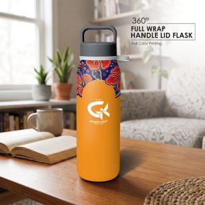 BS00042 Malaya Hibiscus Handle Lid Flask