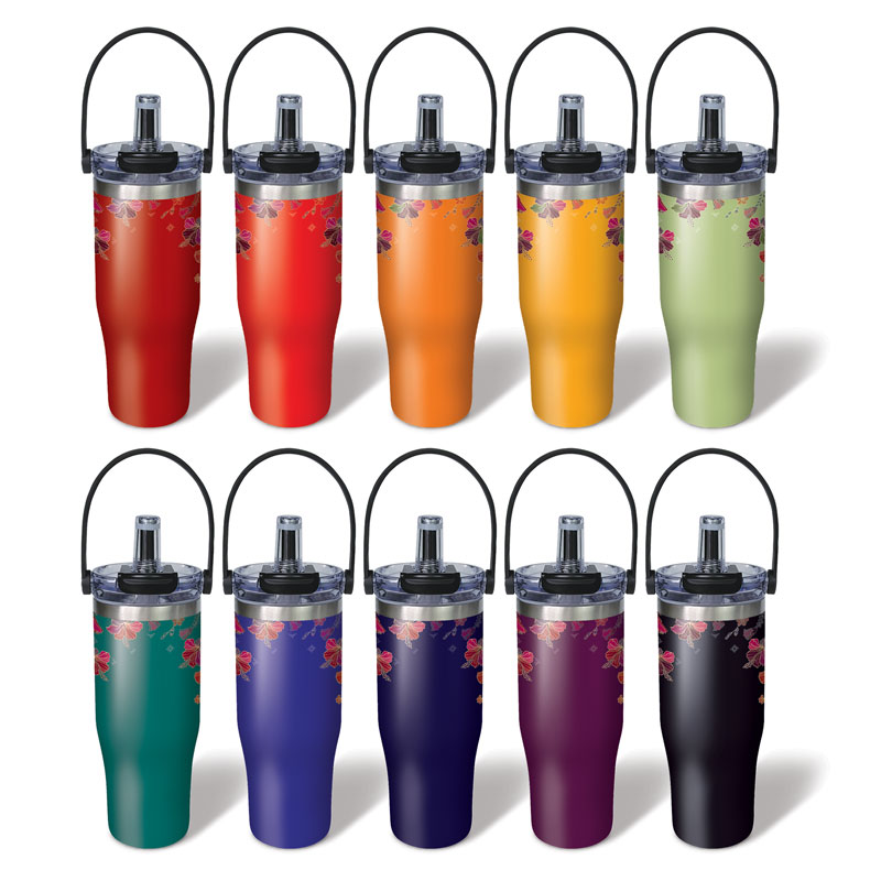BS00046 Aurelia Hibiscus Sport Flask - Image 2
