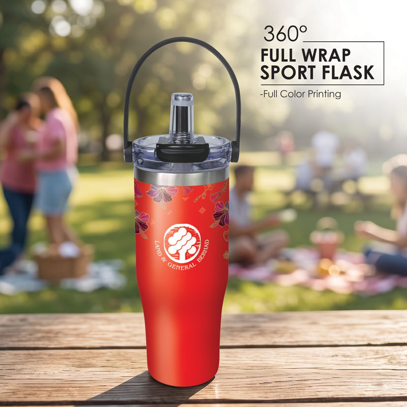 BS00046 Aurelia Hibiscus Sport Flask