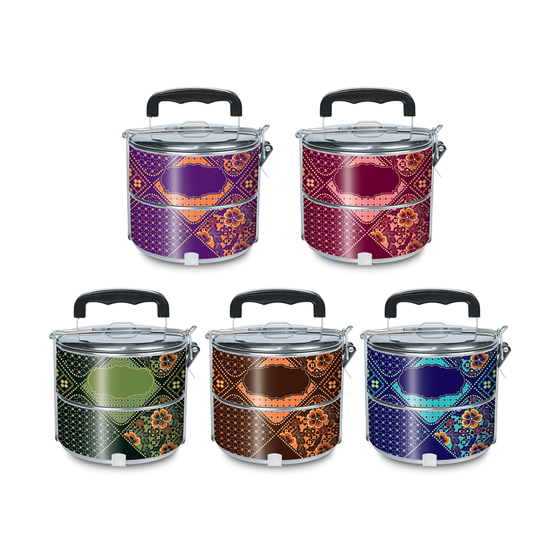 BS00048 Batik Harmony 2 Tier Tiffin - Image 2