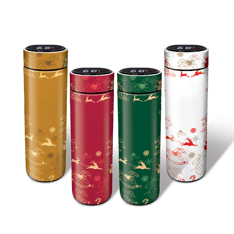 BS07009_Christmas Wonderland_Stainless Steel Thermos Flask 500ml with LED_Full Color Printing - Image 2