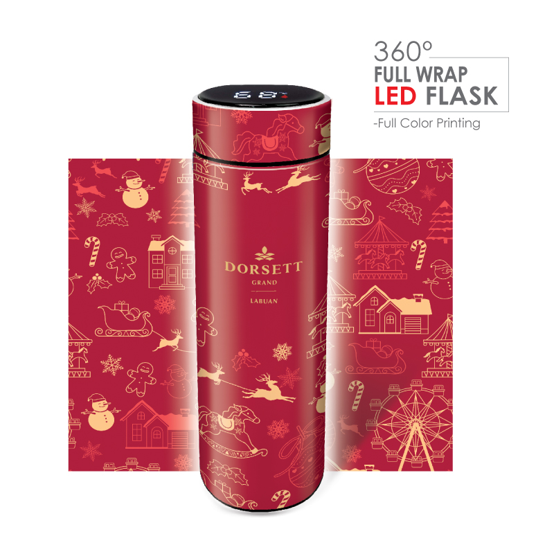 BS07009_Christmas Wonderland_Stainless Steel Thermos Flask 500ml with LED_Full Color Printing