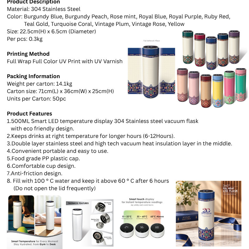 BS07009 Wau Warisan Malaysia_Stainless Steel Thermos Flask 500ml with LED-Full Color Printing - Image 18